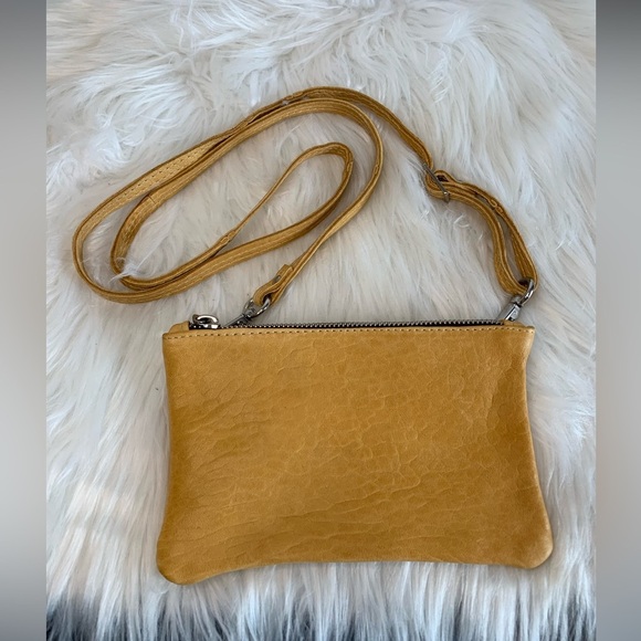 Maxon Collection Yellow Leather Crossbody Bag - Picture 1 of 7